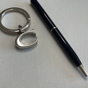 Coach C logo Keychain and Pen Set